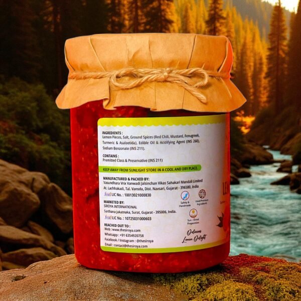 TARA-RA-RA Lemon Pickle – Handcrafted Nimbu Achar with Authentic Spices | Tangy & Spicy Homemade Taste | 1kg - Image 4