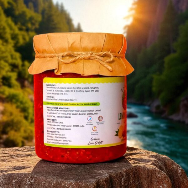 TARA-RA-RA Lemon Pickle – Handcrafted Nimbu Achar with Authentic Spices | Tangy & Spicy Homemade Taste | 500g - Image 4