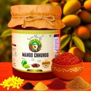 TARA-RA-RA Mango Chhundo – Authentic Gujarati Sweet & Spicy Aam Chunda | Traditional Homemade Taste | Made with Handpicked Raw Mangoes & Spices | Traditional Indian Recipe | 1kg