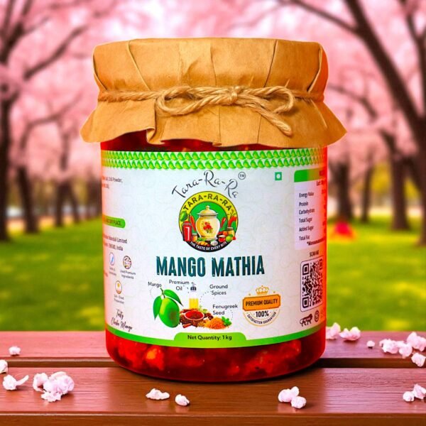 TARA-RA-RA Mango Methia Pickle | Authentic Homemade Taste | Aam Ka Achar with Methi Masala | Made with Handpicked Raw Mangoes & Spices | Traditional Indian Recipe | 1kg - Image 2