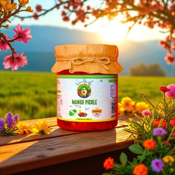 TARA-RA-RA Mango Pickle | Authentic Homemade Taste | Aam Ka Achar | Made with Handpicked Raw Mangoes & Spices | Traditional Indian Recipe | 500g - Image 2