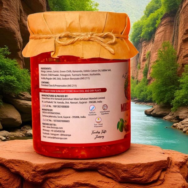 TARA-RA-RA Mixed Pickle – Authentic Indian Pachranga Achar | Spicy, Tangy & Flavorful Blend of Mango, Lime, Carrot, Chili & Karvanda | 1kg - Image 4