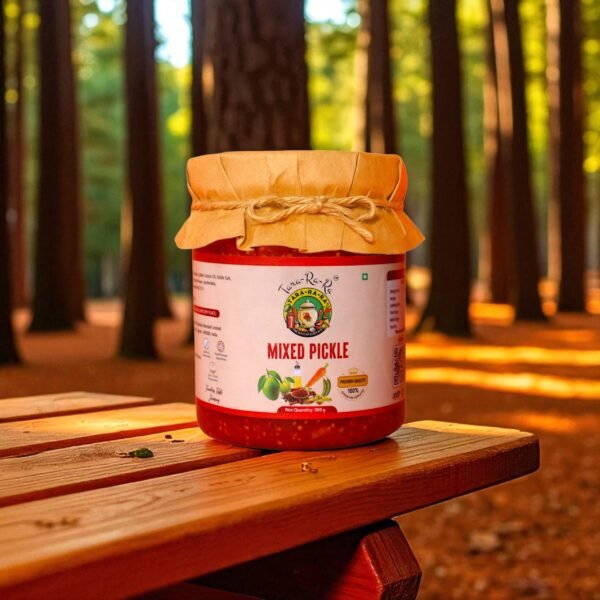 TARA-RA-RA Mixed Pickle – Authentic Indian Pachranga Achar | Spicy, Tangy & Flavorful Blend of Mango, Lime, Carrot, Chili & Karvanda | 500g - Image 2
