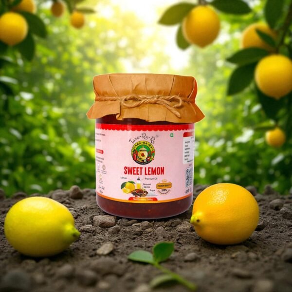 TARA-RA-RA Sweet Lemon Pickle – Authentic Indian Nimbu Achar | Tangy, Sweet & Mildly Spicy Homemade Taste | 500g