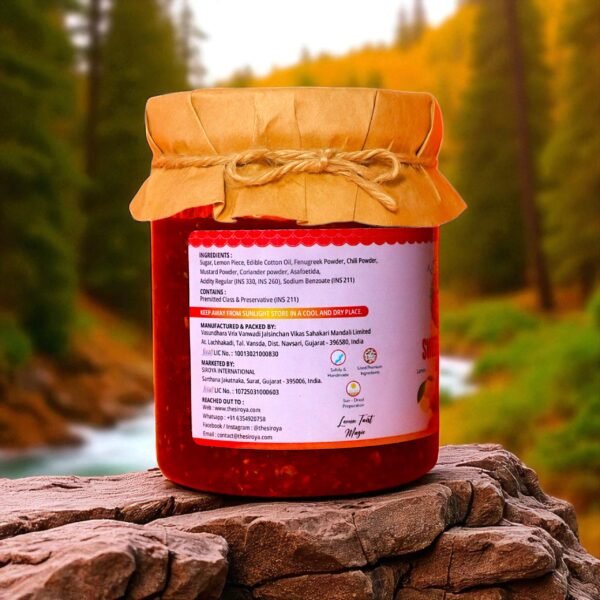TARA-RA-RA Sweet Lemon Pickle – Authentic Indian Nimbu Achar | Tangy, Sweet & Mildly Spicy Homemade Taste | 500g - Image 4