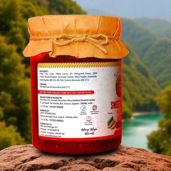 TARA-RA-RA Sweet Mango Pickle | Authentic Homemade Taste | Aam Ka Mitha Achar | Handcrafted with Farm-Fresh Mangoes | Traditional Indian Achar | 1kg - Image 4