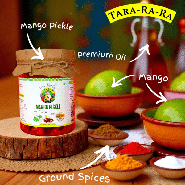 TARA-RA-RA Mango Pickle | Authentic Homemade Taste | Aam Ka Achar | Made with Handpicked Raw Mangoes & Spices | Traditional Indian Recipe | 1kg - Image 5