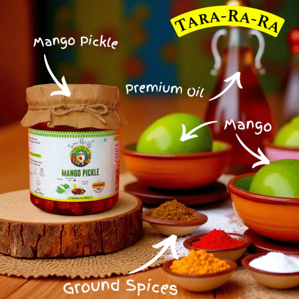 TARA-RA-RA Mango Pickle | Authentic Homemade Taste | Aam Ka Achar | Made with Handpicked Raw Mangoes & Spices | Traditional Indian Recipe | 500g - Image 5